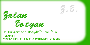 zalan botyan business card